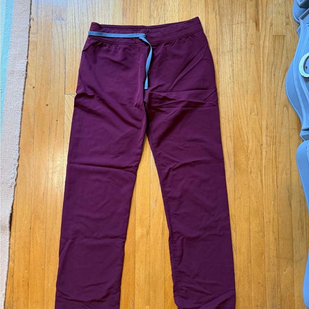 Figs Women's Track Pants in Burgundy and Teal
